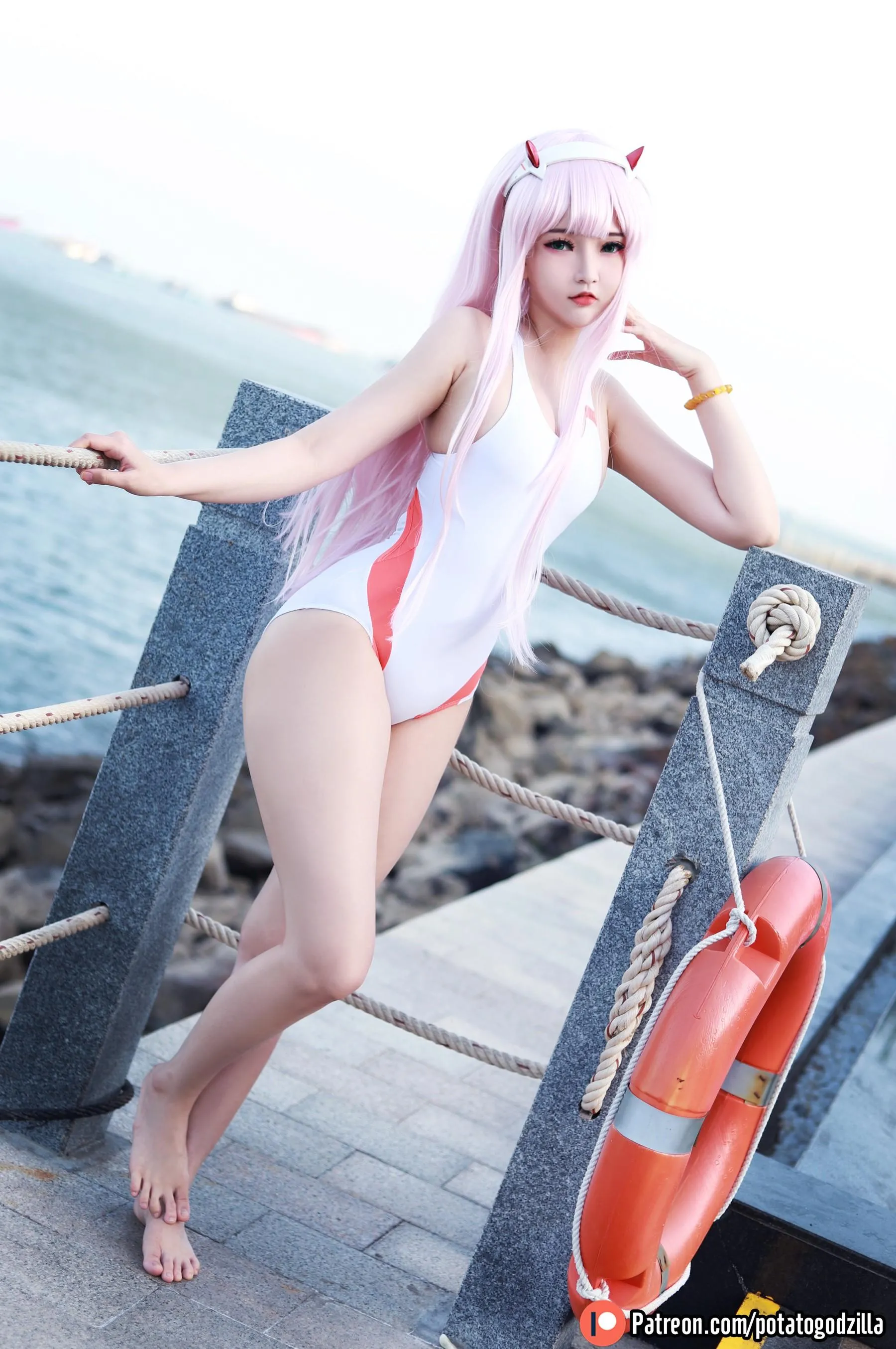 Potato Godzilla – NO.74 Zero Two Swimsuit [29P]插图7
